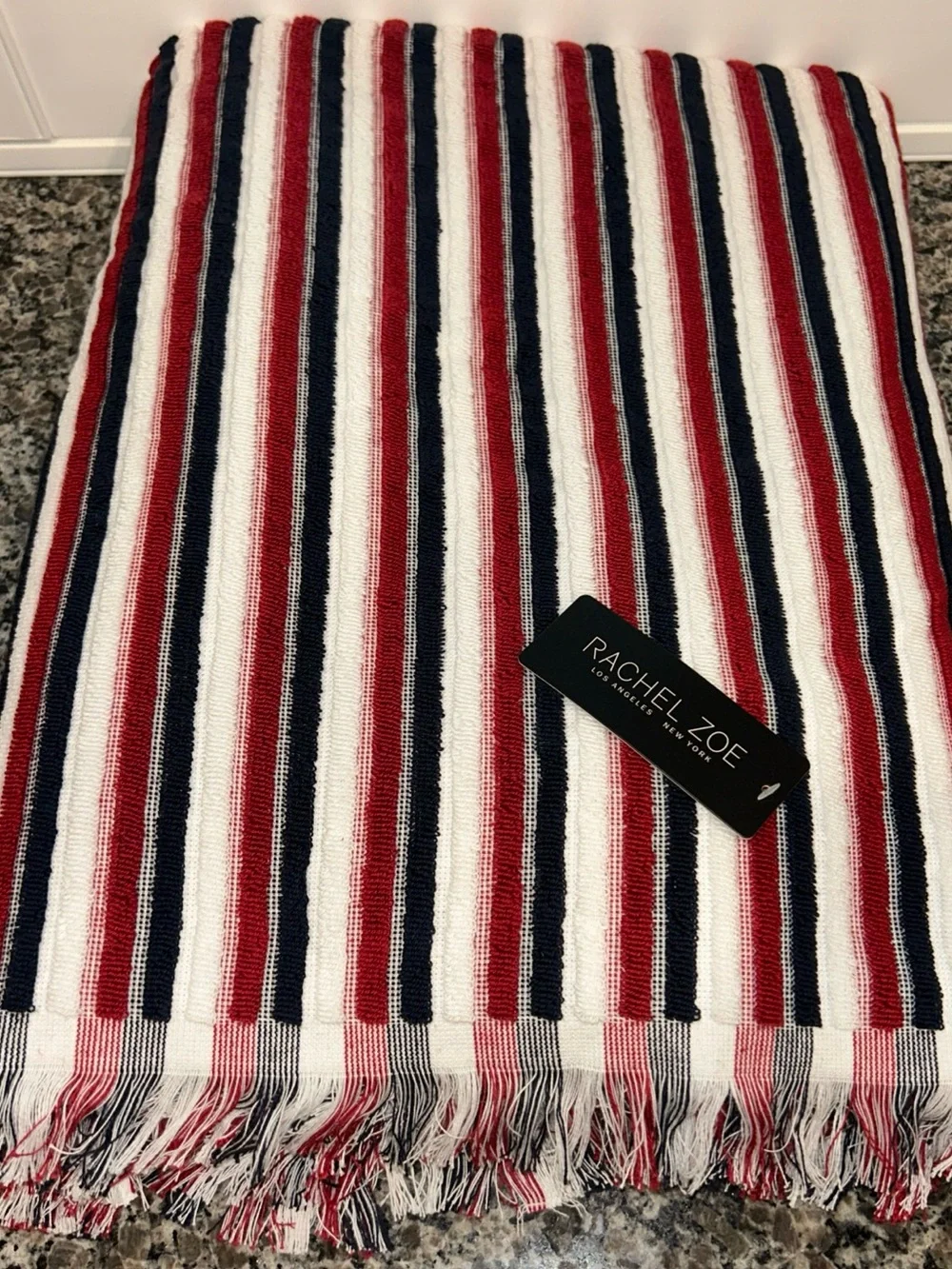 Rachel Zoe Rainbow Striped Red White Blue 40